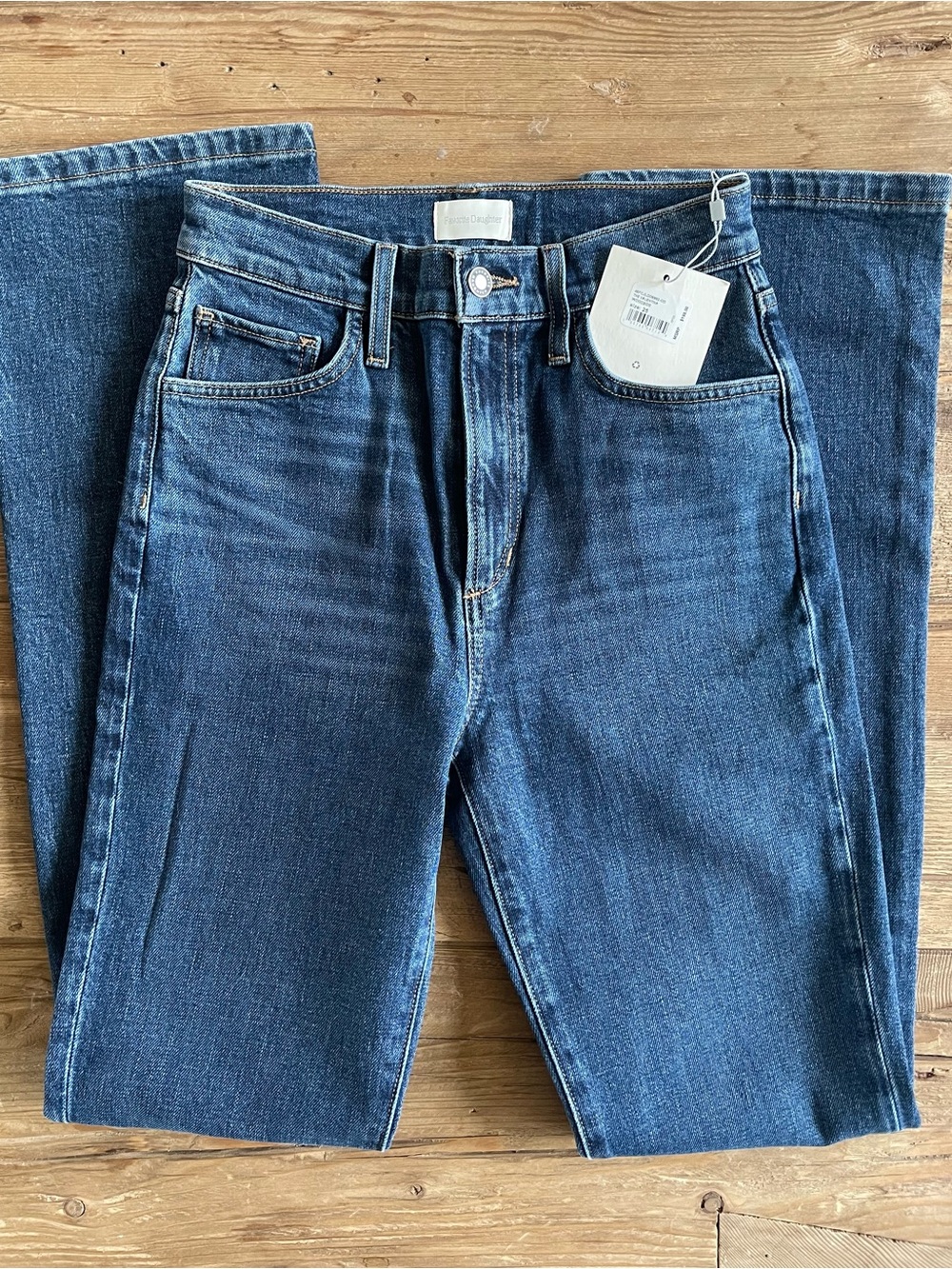 Favorite Daughter Dark Blue Straight Leg Jeans